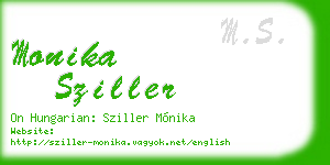 monika sziller business card